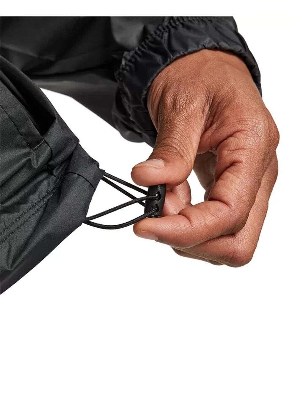Nike Black Hooded Windbreaker Jacket with White Swoosh - Picture 6 of 16